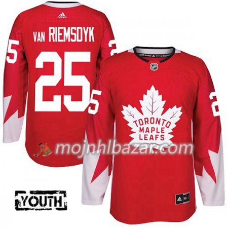 Dresovi Toronto Maple Leafs James Van Riemsdyk 25 Adidas 2017-2018 Crvena Alternate Authentic - Dječji Dresovi Toronto Maple Leafs James Van Riemsdyk 25 Adidas 2017-2018 Crvena Alternate Authentic - Dječji